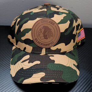 NHL Chicago Blackhawks Military Appreciation Night Camoflauge Adjustable Hat
